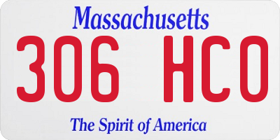 MA license plate 306HC0