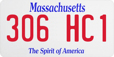 MA license plate 306HC1