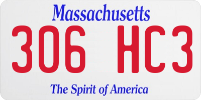 MA license plate 306HC3