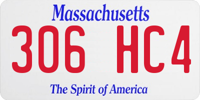 MA license plate 306HC4