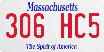 MA license plate 306HC5