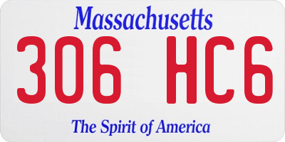 MA license plate 306HC6
