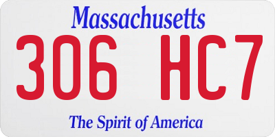 MA license plate 306HC7