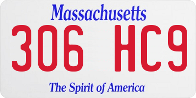 MA license plate 306HC9