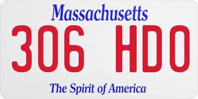 MA license plate 306HD0