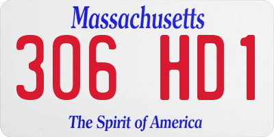 MA license plate 306HD1