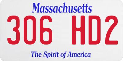 MA license plate 306HD2