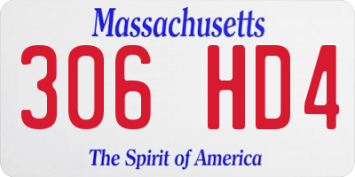 MA license plate 306HD4
