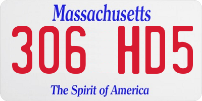 MA license plate 306HD5