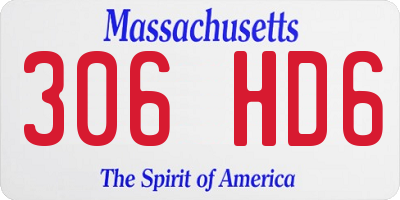 MA license plate 306HD6