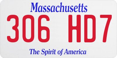 MA license plate 306HD7