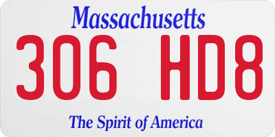 MA license plate 306HD8