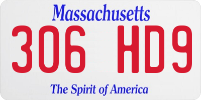 MA license plate 306HD9