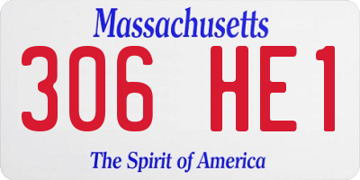 MA license plate 306HE1