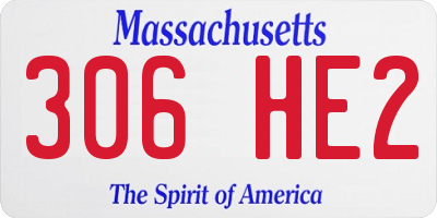 MA license plate 306HE2