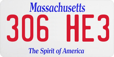 MA license plate 306HE3