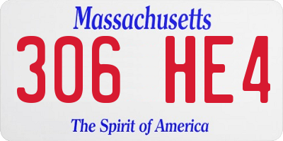 MA license plate 306HE4