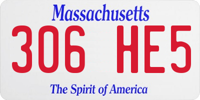 MA license plate 306HE5