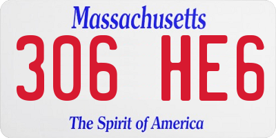 MA license plate 306HE6