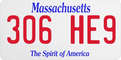 MA license plate 306HE9