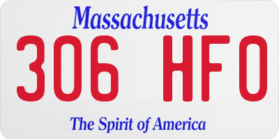 MA license plate 306HF0