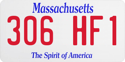 MA license plate 306HF1