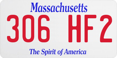 MA license plate 306HF2