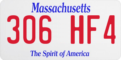 MA license plate 306HF4