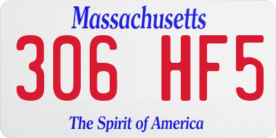 MA license plate 306HF5