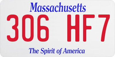 MA license plate 306HF7