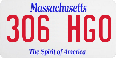 MA license plate 306HG0