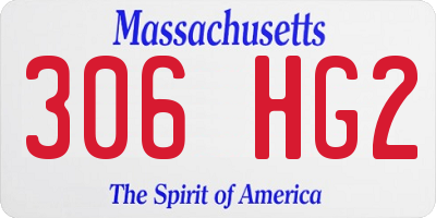 MA license plate 306HG2