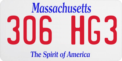 MA license plate 306HG3