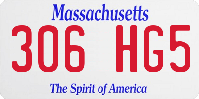 MA license plate 306HG5
