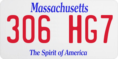 MA license plate 306HG7