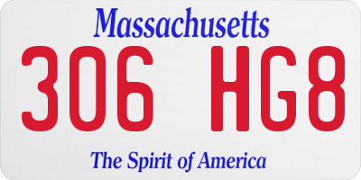 MA license plate 306HG8