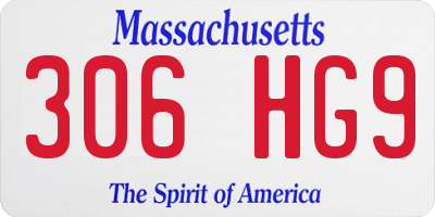 MA license plate 306HG9