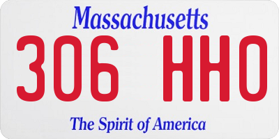 MA license plate 306HH0