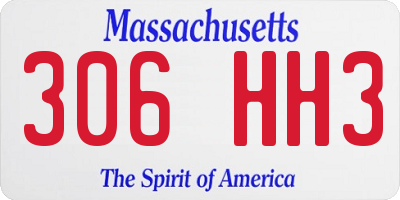 MA license plate 306HH3
