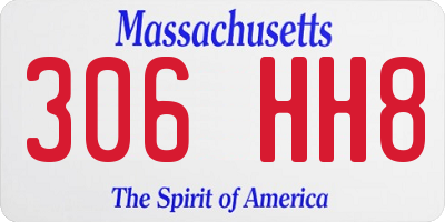 MA license plate 306HH8
