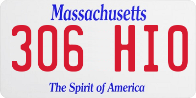 MA license plate 306HI0