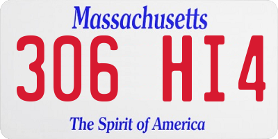 MA license plate 306HI4
