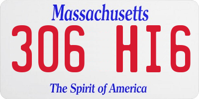 MA license plate 306HI6