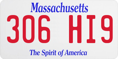 MA license plate 306HI9