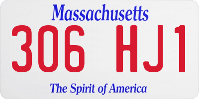 MA license plate 306HJ1
