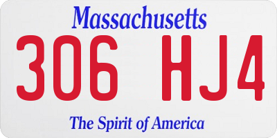 MA license plate 306HJ4