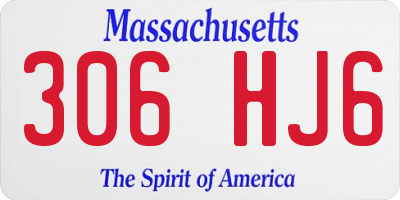 MA license plate 306HJ6