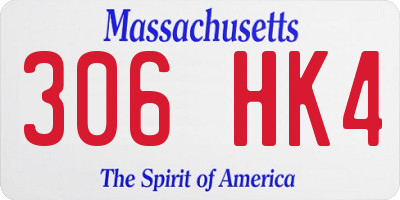 MA license plate 306HK4
