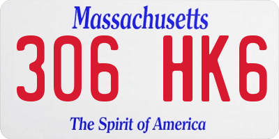 MA license plate 306HK6