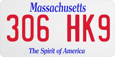 MA license plate 306HK9